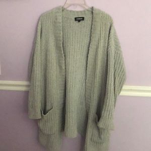 Grey Chenille Cardigan